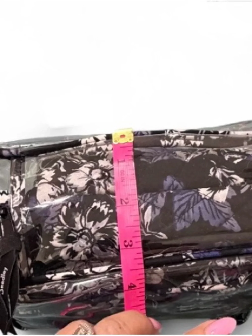 Vera Bradley Frosted Floral 4-Piece Cosmetic Travel Set Clear-Makeup Vacation